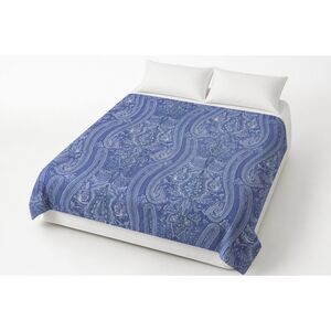 Ralph Lauren Putney Paisley Blue Full Queen Comforter Bedspread Rare Cover
